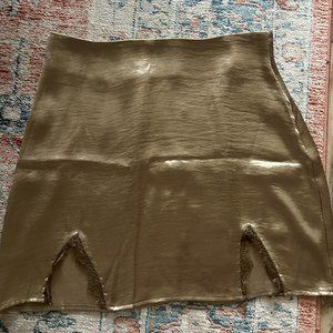 Metallic A-line Skirt